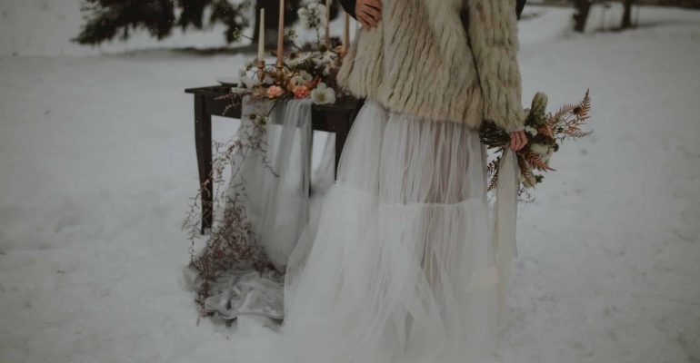 Winter wedding scene Winter wedding scene