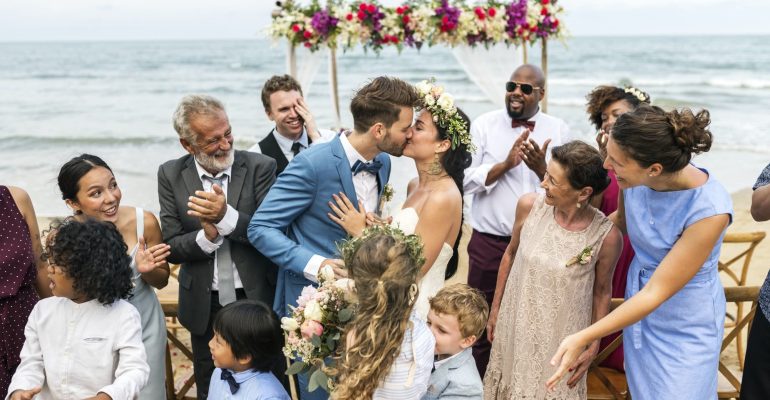 Young Caucasian couple's wedding day Young Caucasian couple's wedding day